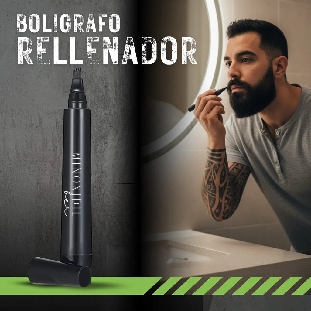 Bolígrafo Rellenador De Barba, Bigote Y Cejas Color Negro MINOXIDILBER