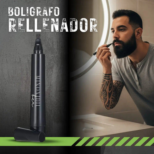 Bolígrafo Rellenador De Barba, Bigote Y Cejas Color Negro MINOXIDILBER