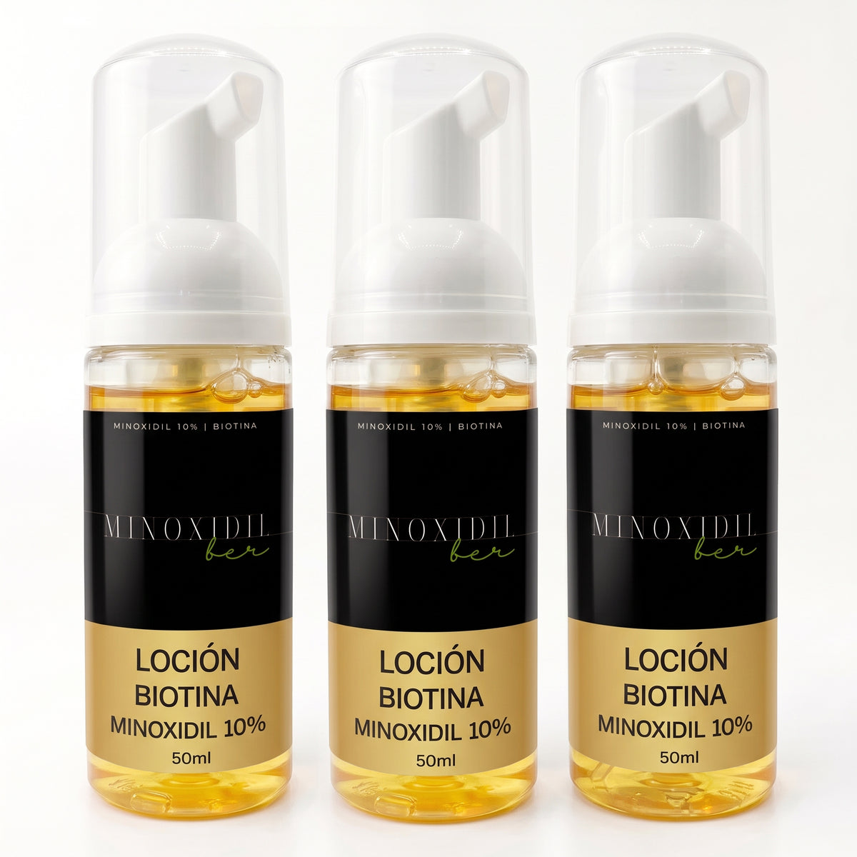Espuma Auxiliar Unisex de Biotina con minoxidil 10% – 50ml.