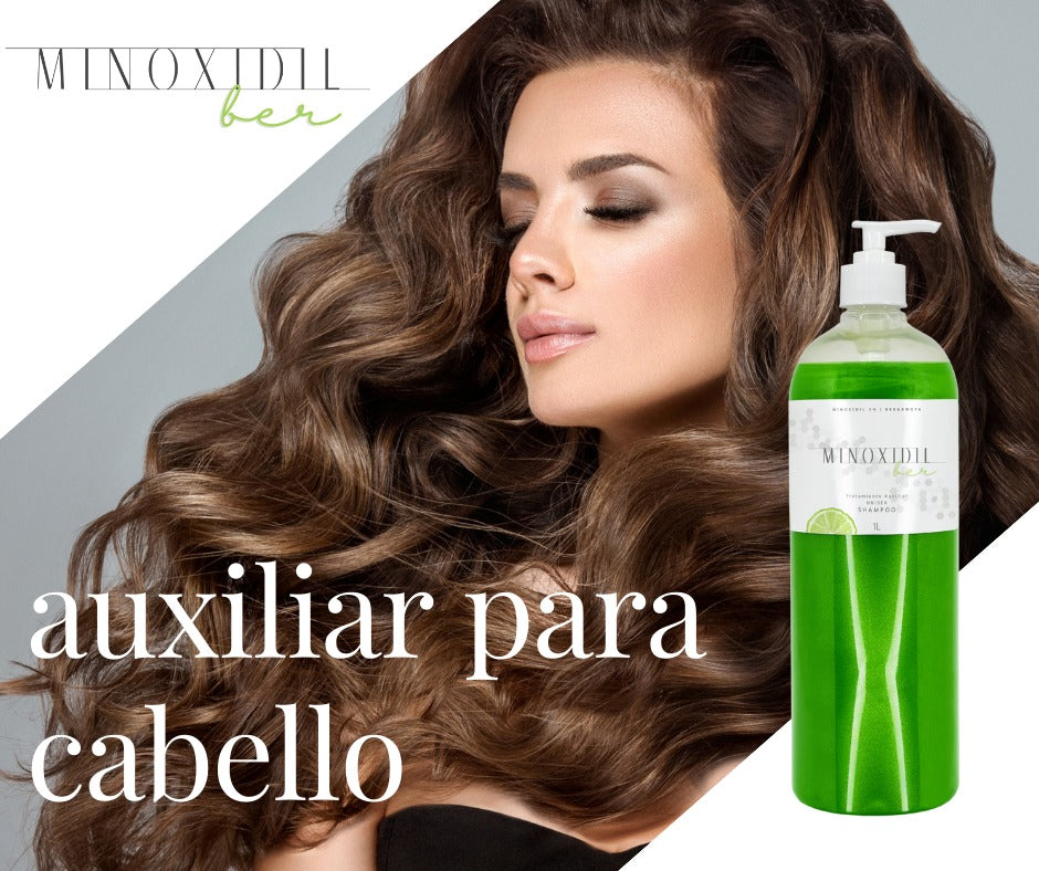 MINOXIDILBER minoxidil 5% bergamota Shampoo 500 ml calvicie femenina