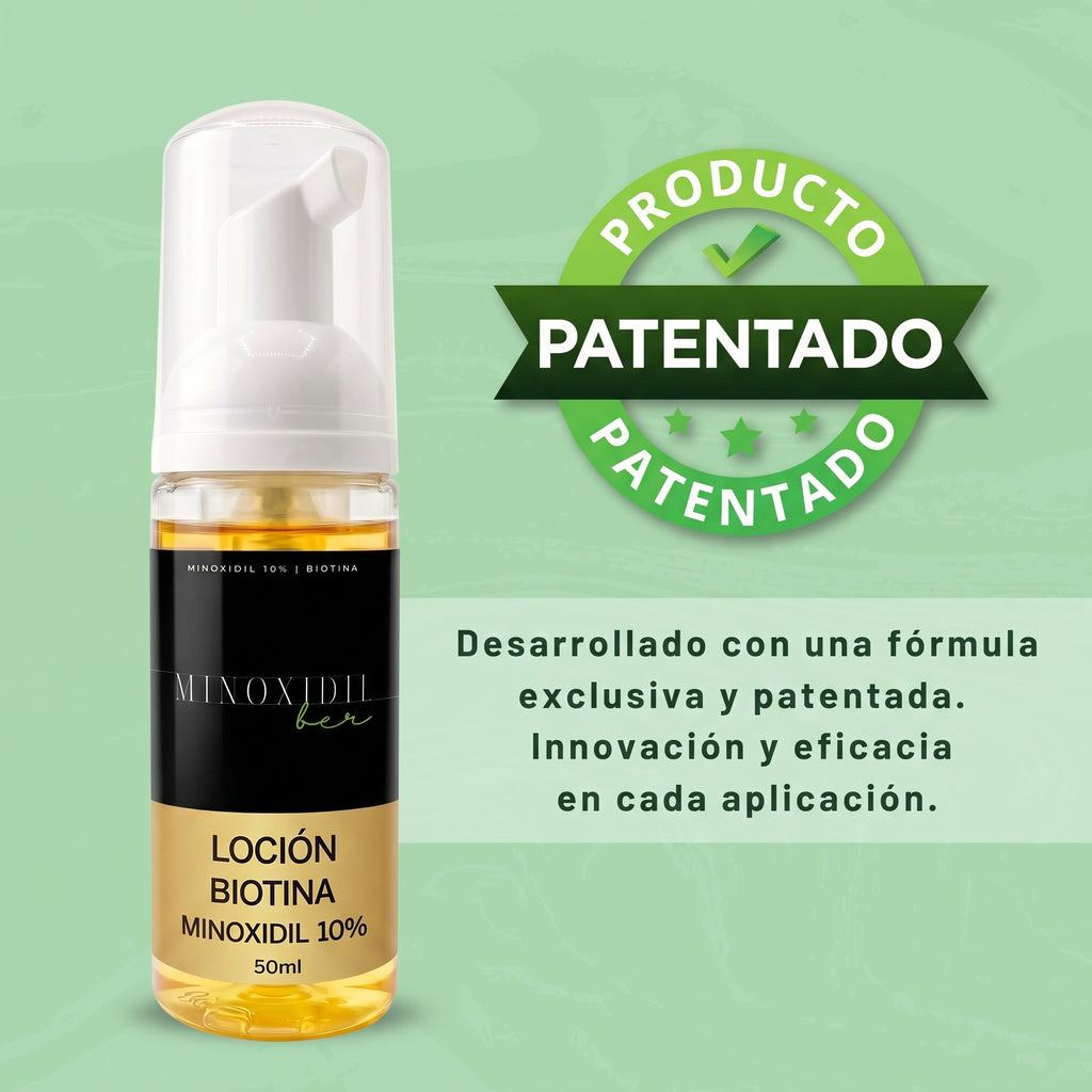 Espuma Auxiliar Unisex de Biotina con minoxidil 10% – 50ml.