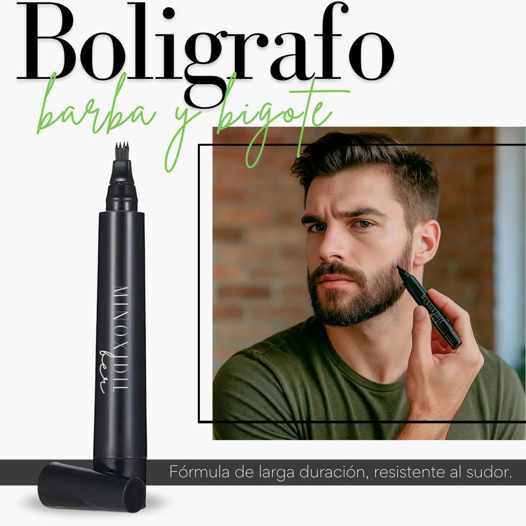 Bolígrafo Rellenador De Barba, Bigote Y Cejas Color Negro MINOXIDILBER