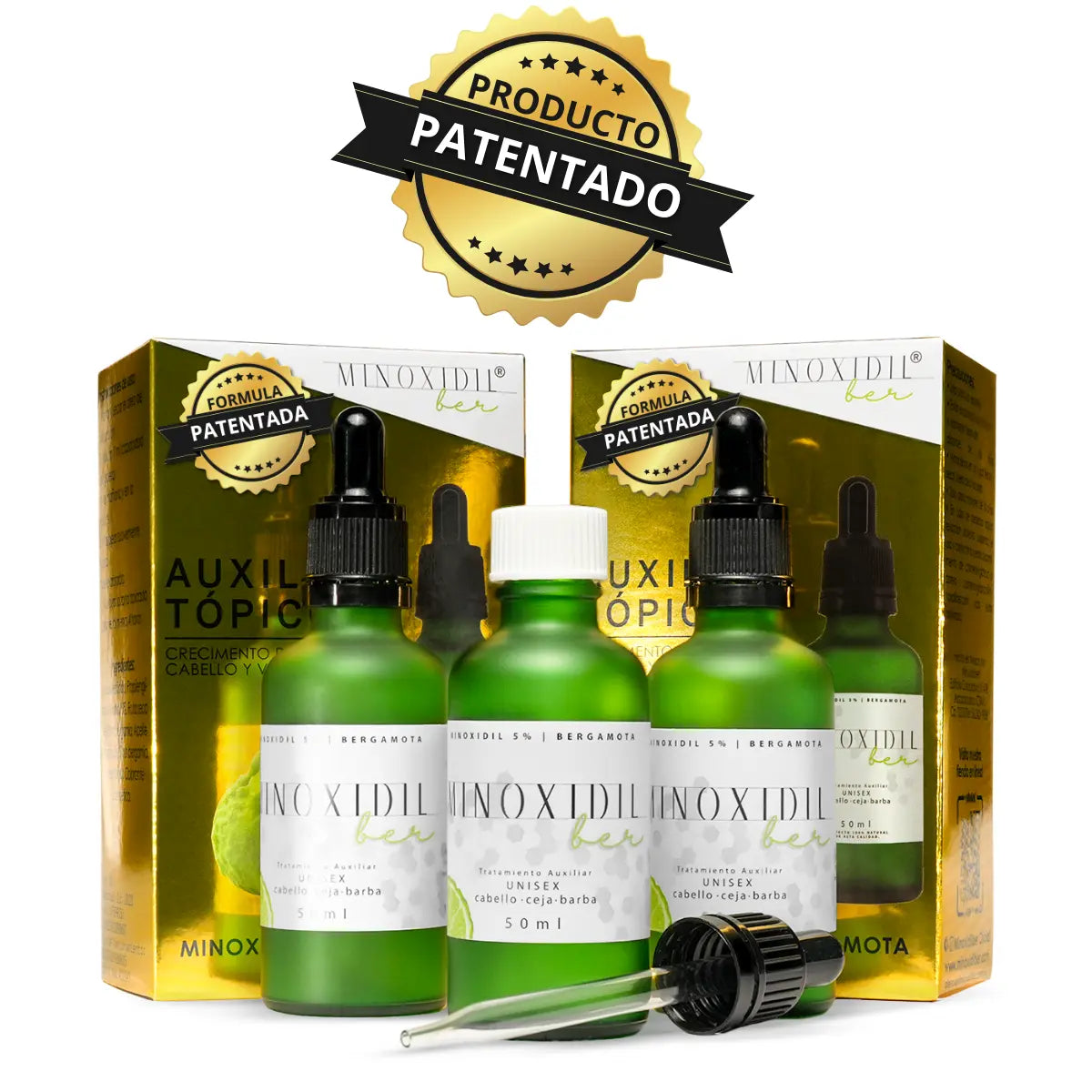 Locion Bergamota Con Minoxidil 5% Minoxidilber 50 Ml MINOXIDILBER