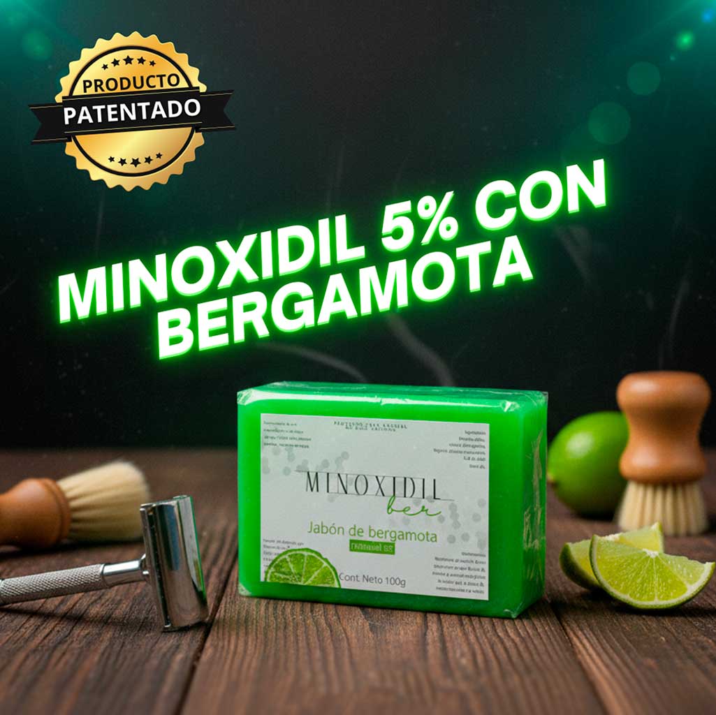 Kit Minoxidil 5% y Bergamota: 6 Tratamientos + Jabón