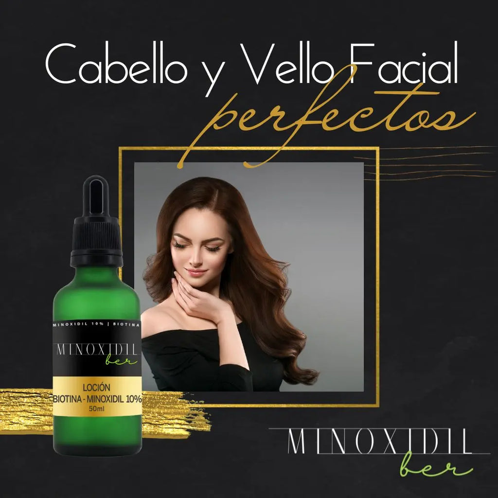 MINOXIDILBER minoxidil 10% Biotina 50ml Cabello cejas pestañas
