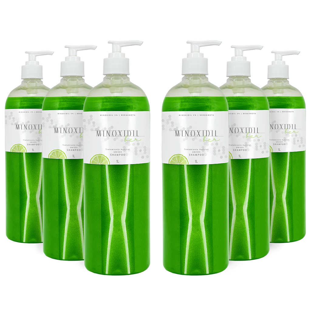 MINOXIDILBER Shampoo 6 litros minoxidil 5% bergamota